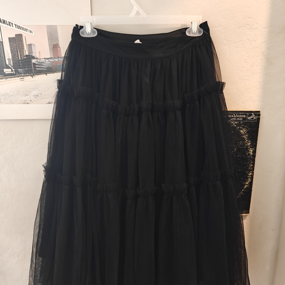 Elegant Black Tulle Skirt